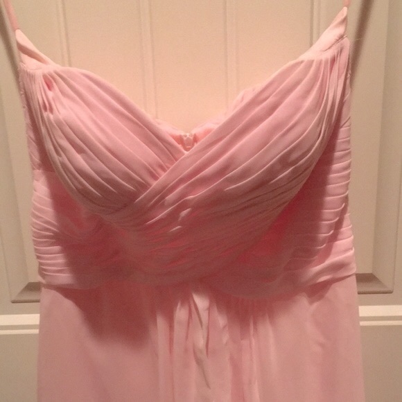 JJ’S House 0 Jr Long Pink CHIFFON Boned Bustier A-line Formal EUC 💎 - Picture 12 of 16